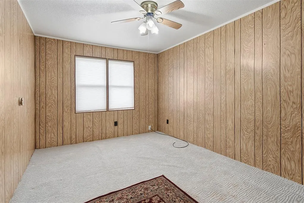 Empty living room before staging