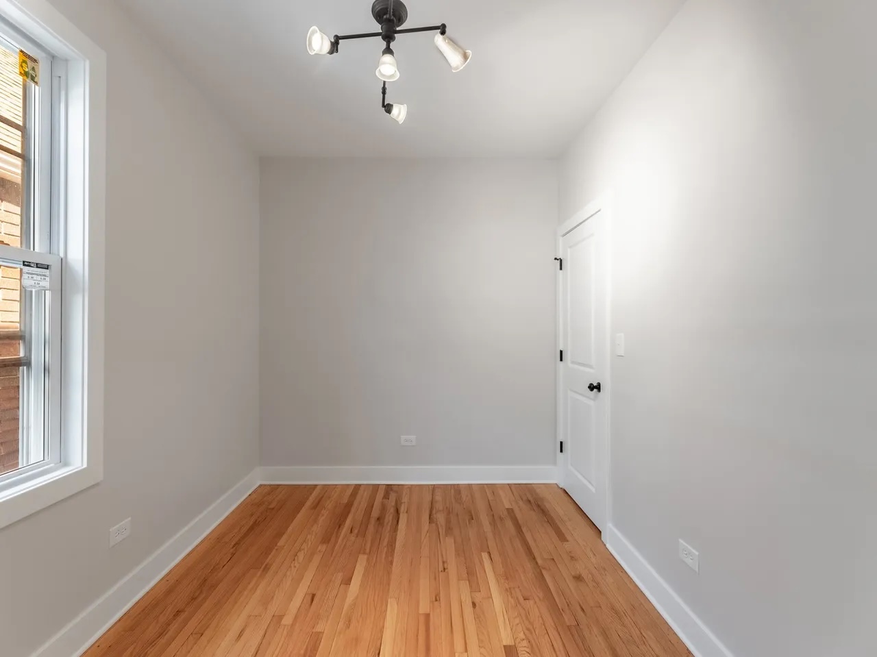 Empty bedroom before staging