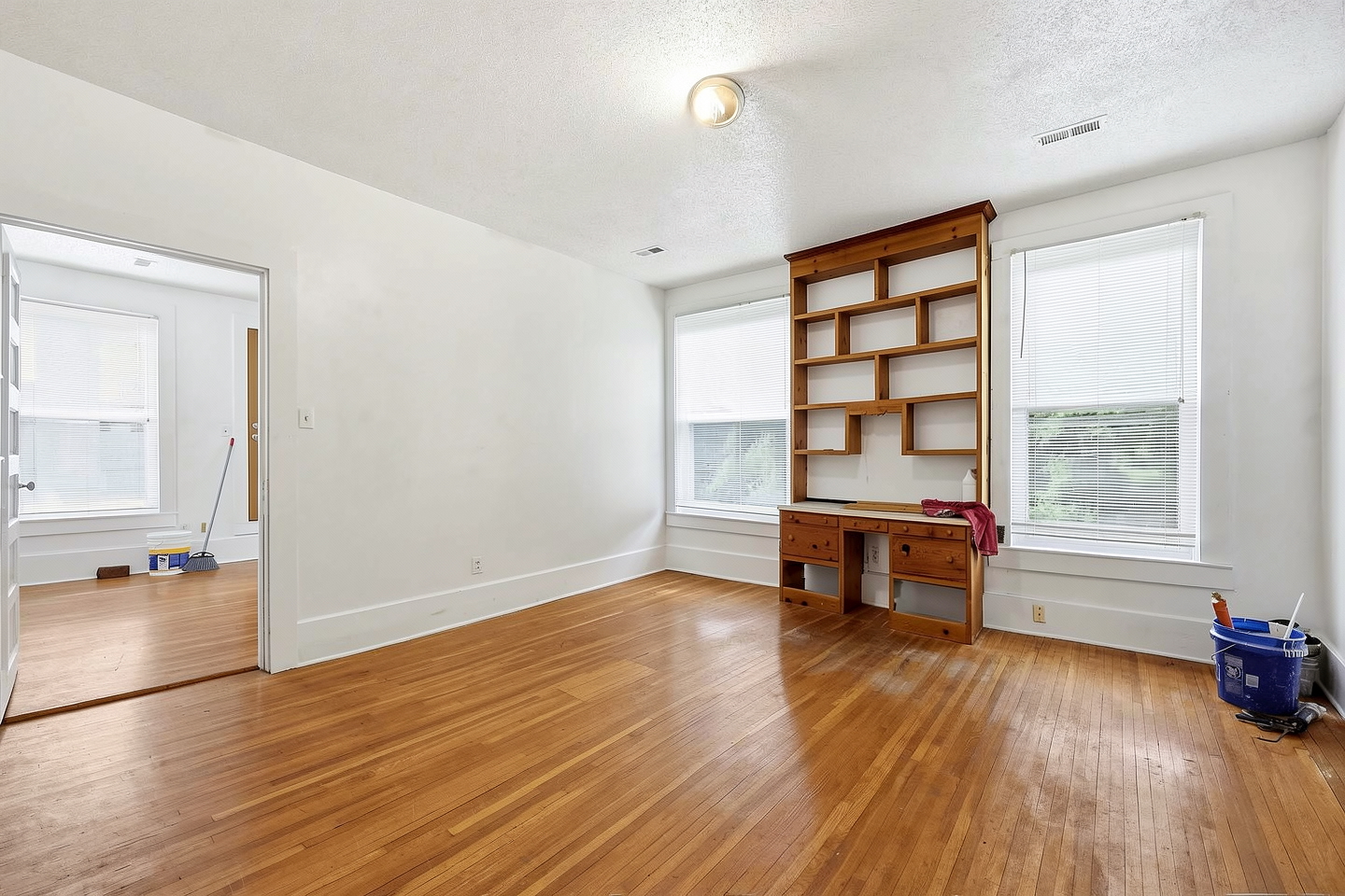 Empty living room before staging